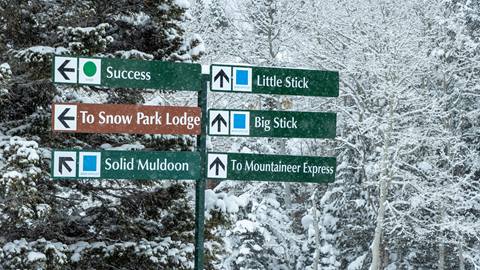 Deer Valley Signatures trail signs.