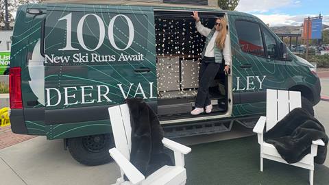 Deer Valley Roadshow van parked at activation