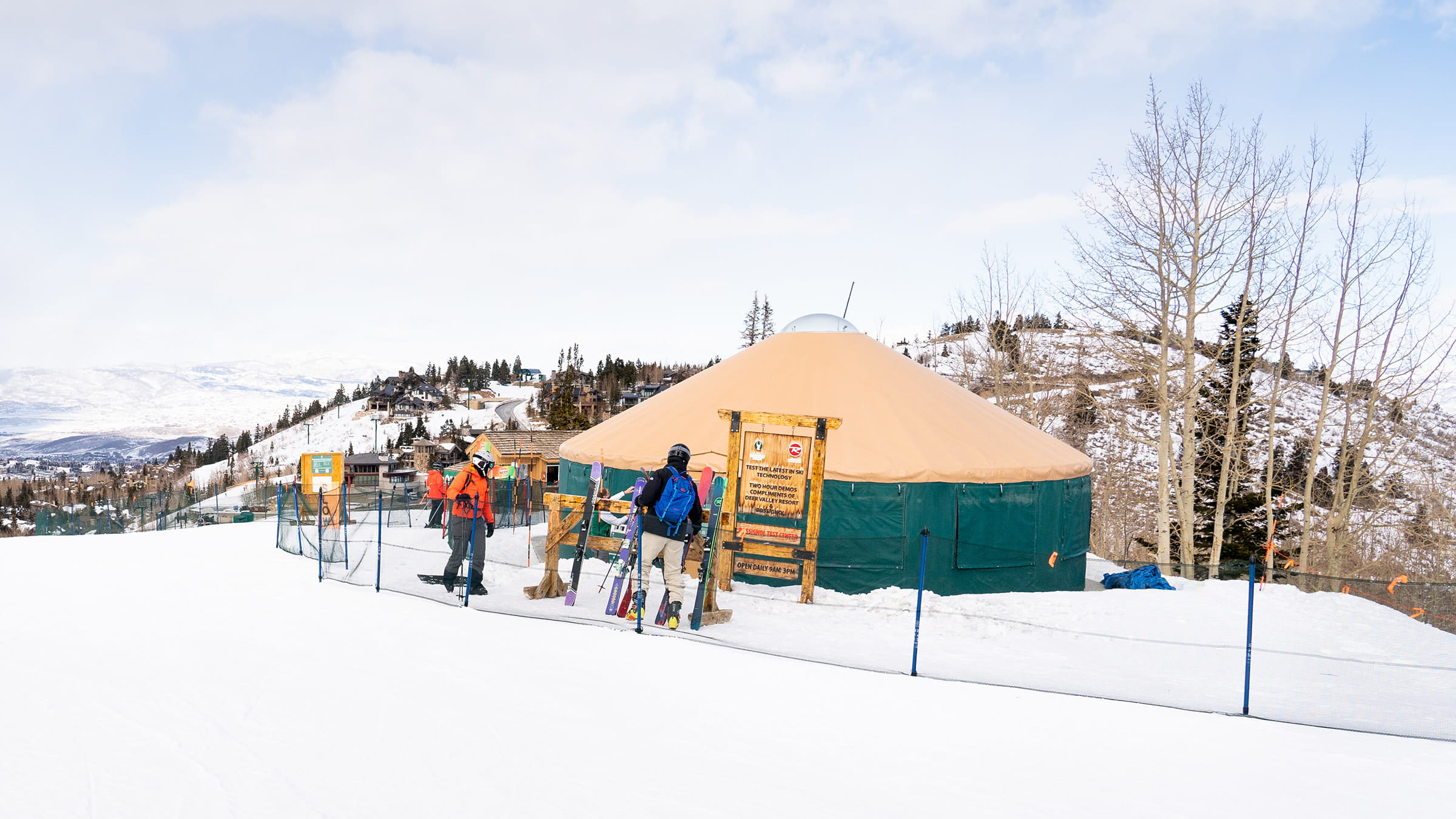 Guests standing outside of the Rossignol High Performance Test Center.