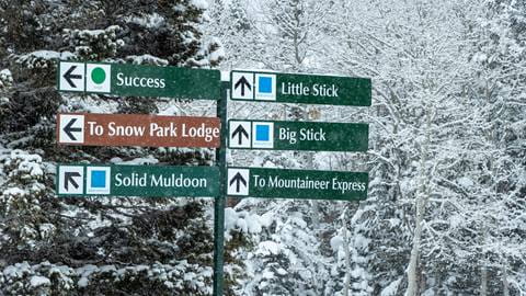 Deer Valley Signatures trail signs.