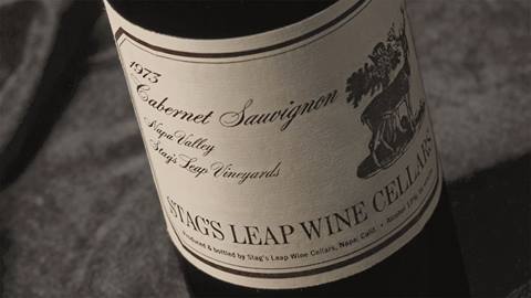 Stag's Leap wine bottle