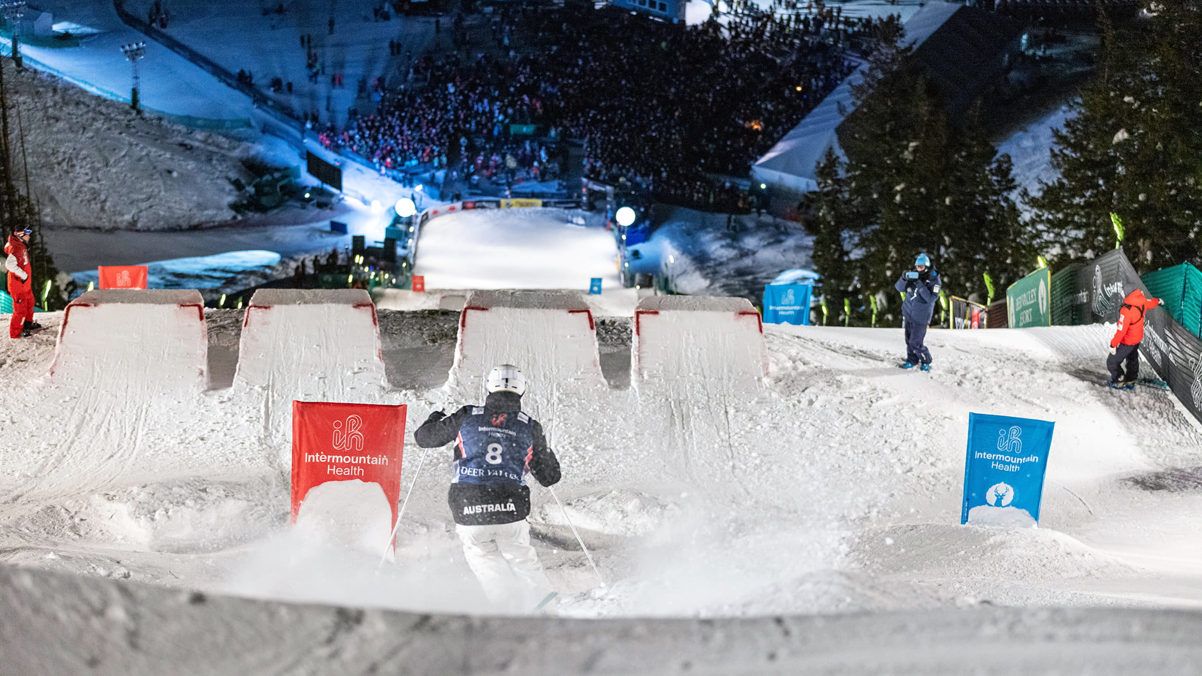 Competitor at the Intermountain Health Freestyle Ski World Cup, held at Deer Valley Resort.