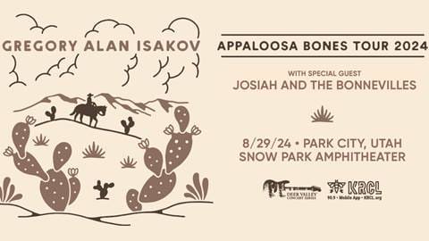 Marketing promotional of Gregory Alan Isakov at Deer Valley on August 29, 2024