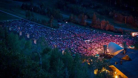 Deer Valley Summer Concert Amphitheater during evening concert.