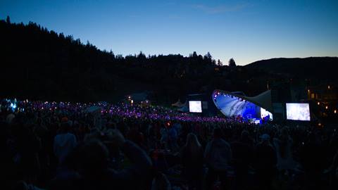 Deer Valley summer concert at night.