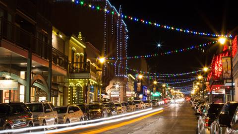 Park City Main Street at night