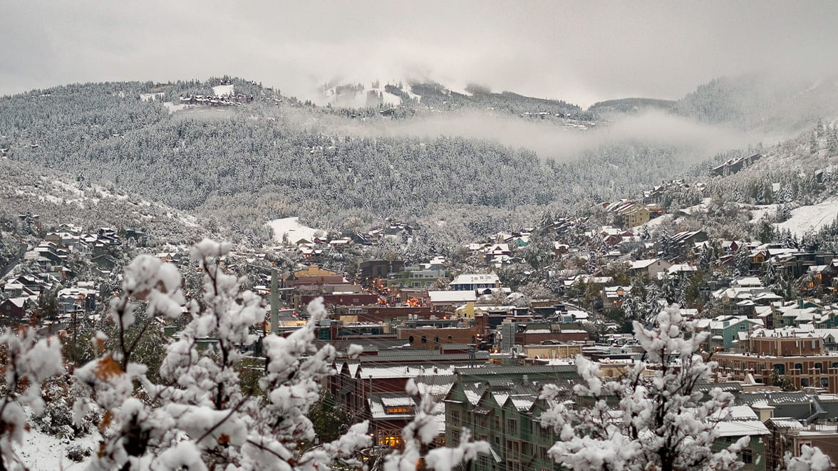 Park City Main Street in the Winter