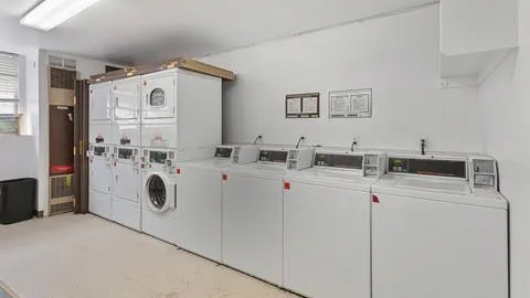 Image of laundry facility at Prospector employee housing.
