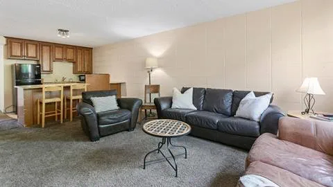 Image of living room in Snow Country employee housing.