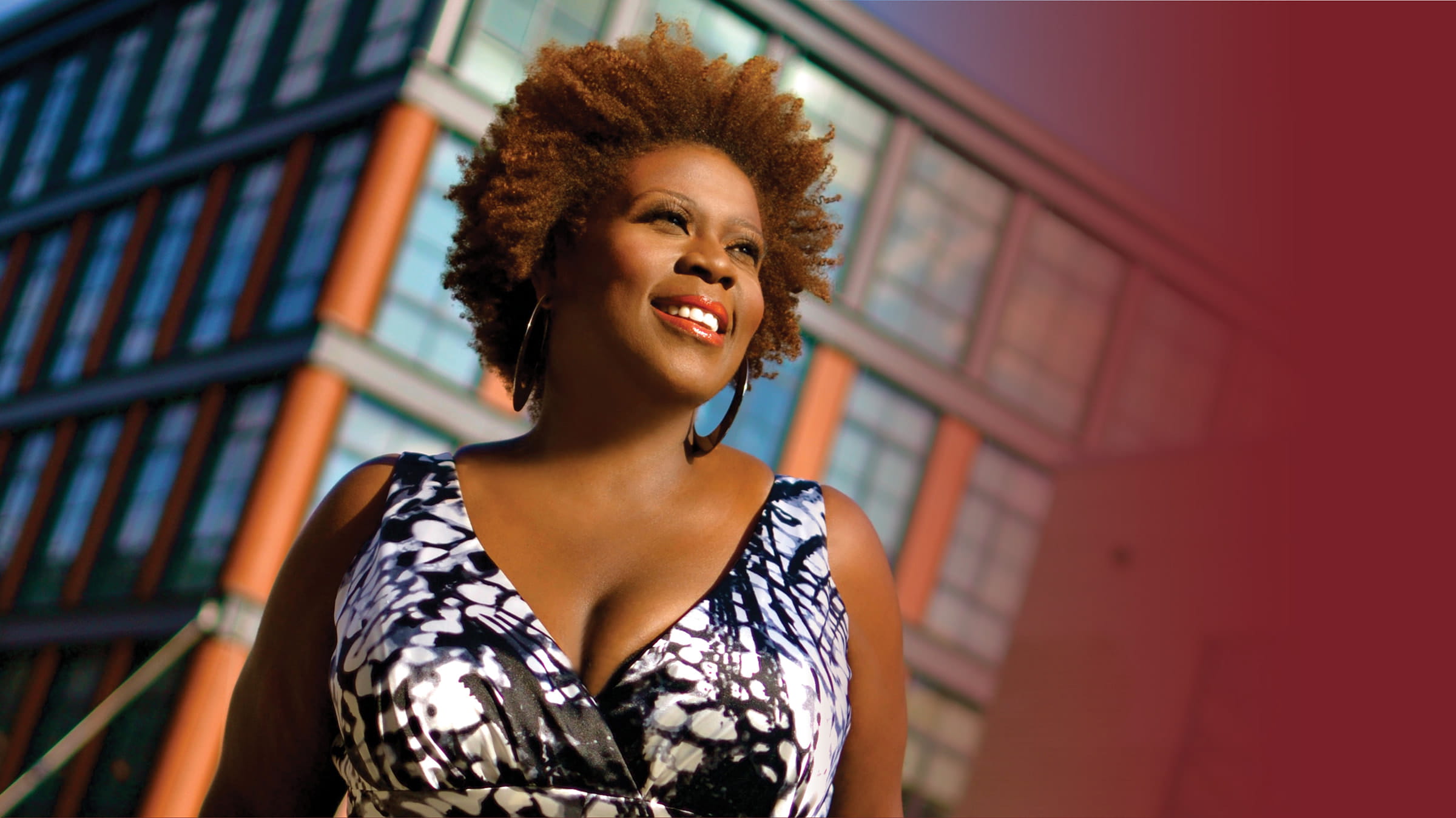 Musician, Capathia Jenkins, smiling for professional headshot
