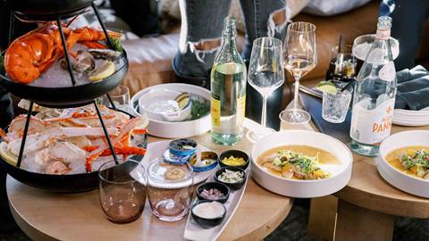 Seafood at Deer Valley's yurt, Chute Eleven