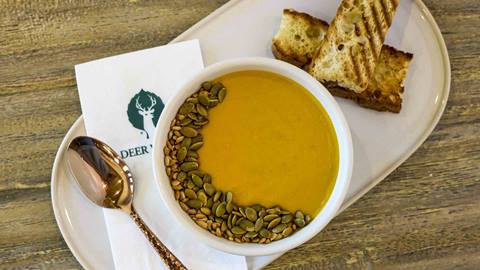 Butternut squash soup at Deer Valley Café.