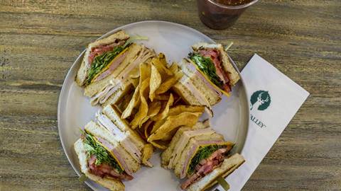 Turkey club sandwich at Deer Valley Café.