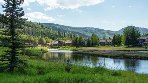 View of the lake from Deer Valley Café in the summer.
