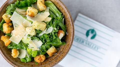 Caesar salad from Deer Valley's take away menu.