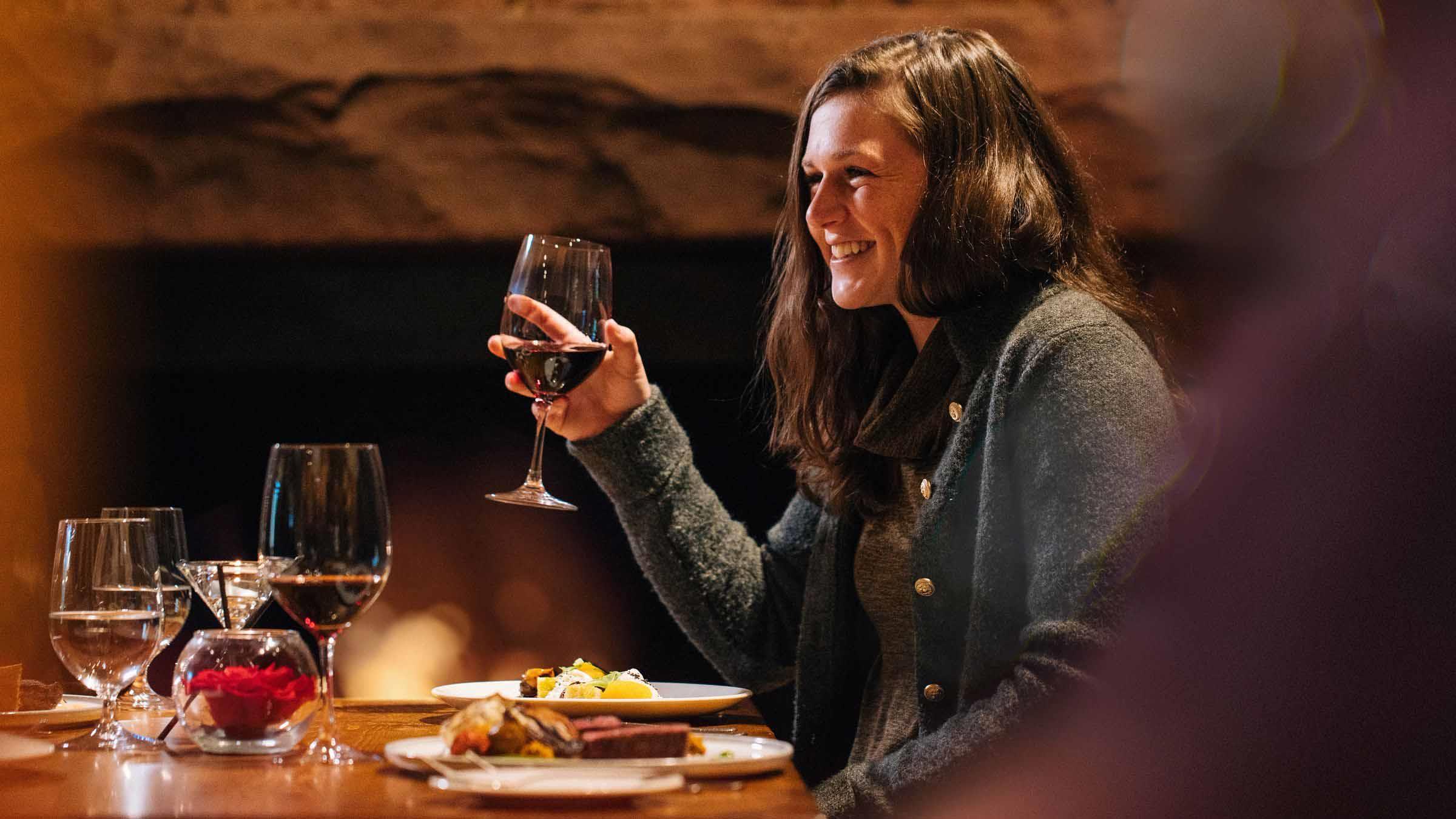 Woman Drinking Wine
