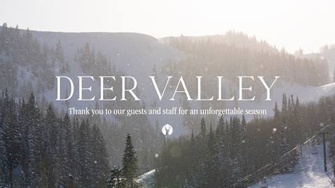 23/24 thank you message to guests and staff for another unforgettable ski season at Deer Valley.