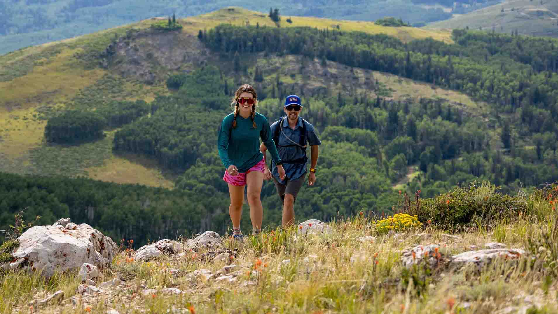 Couple hiking