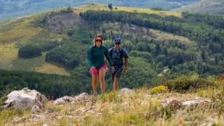 Couple hiking