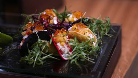 Seafood tacos at Chute Eleven at Deer Valley.