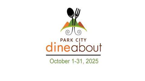 Park City's 2025 Dine About event logo