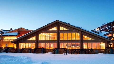 Day lodge at Deer Valley Resort.
