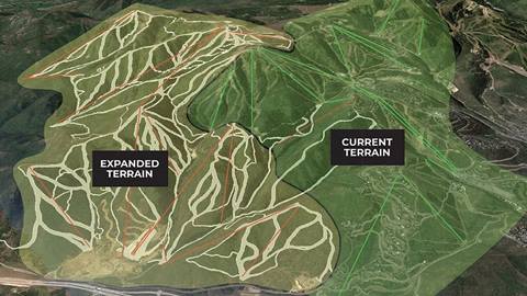Rendering showing expanded terrain at Deer Valley Resort.