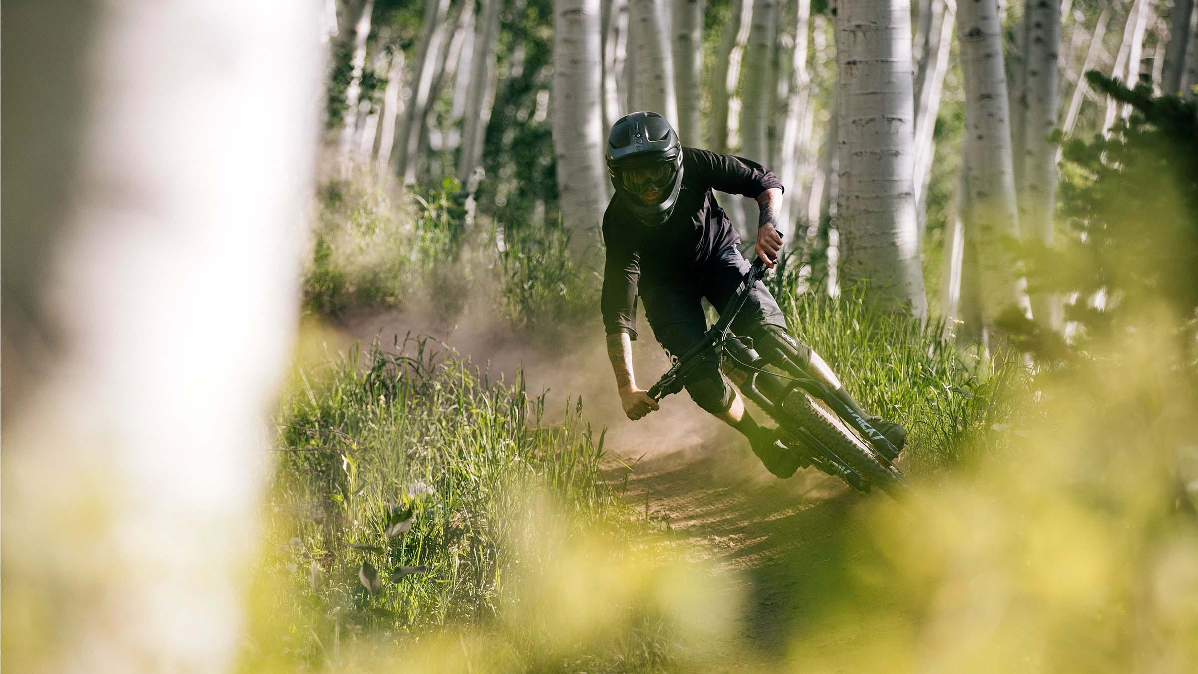 Image of a Person Mountain BIking