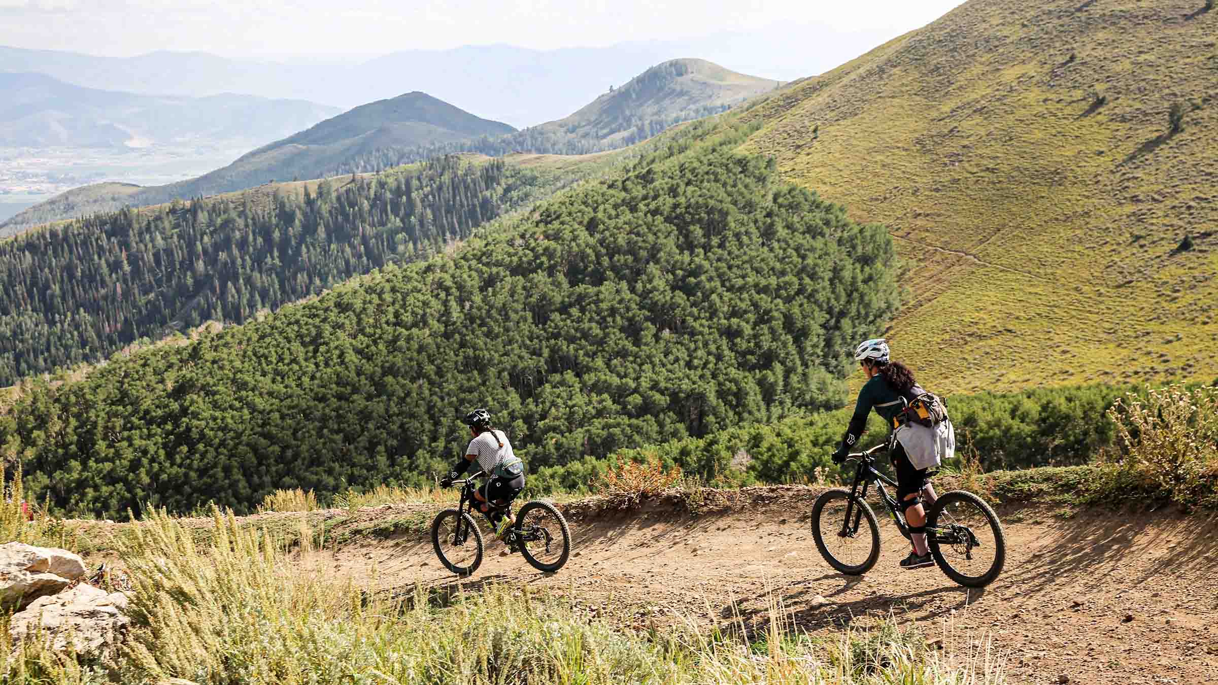 Mountain Bikers on Mixed Trail