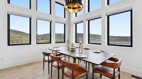 Dining room in Deer Valley's luxury lodging property, Amanti Lago 11346.