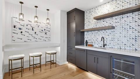 Wet bar inside Deer Valley's luxury lodging property, Amanti Lago 11346.