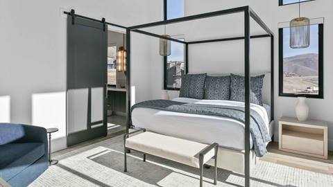 Master bedroom in Deer Valley's lodging property Amanti Lago 1757.