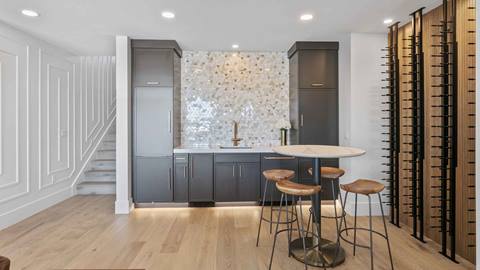 Wet bar in Deer Valley's lodging property Amanti Lago 1757.