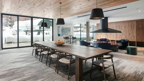 Argent at Empire Pass common area dining table