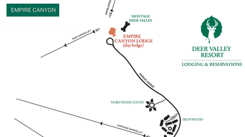 Image of a map of Empire Pass lodging area