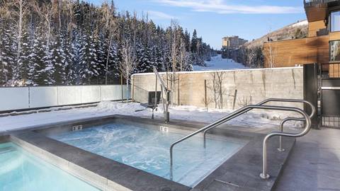 Communal hot tub at Founders Place in Deer Valley.