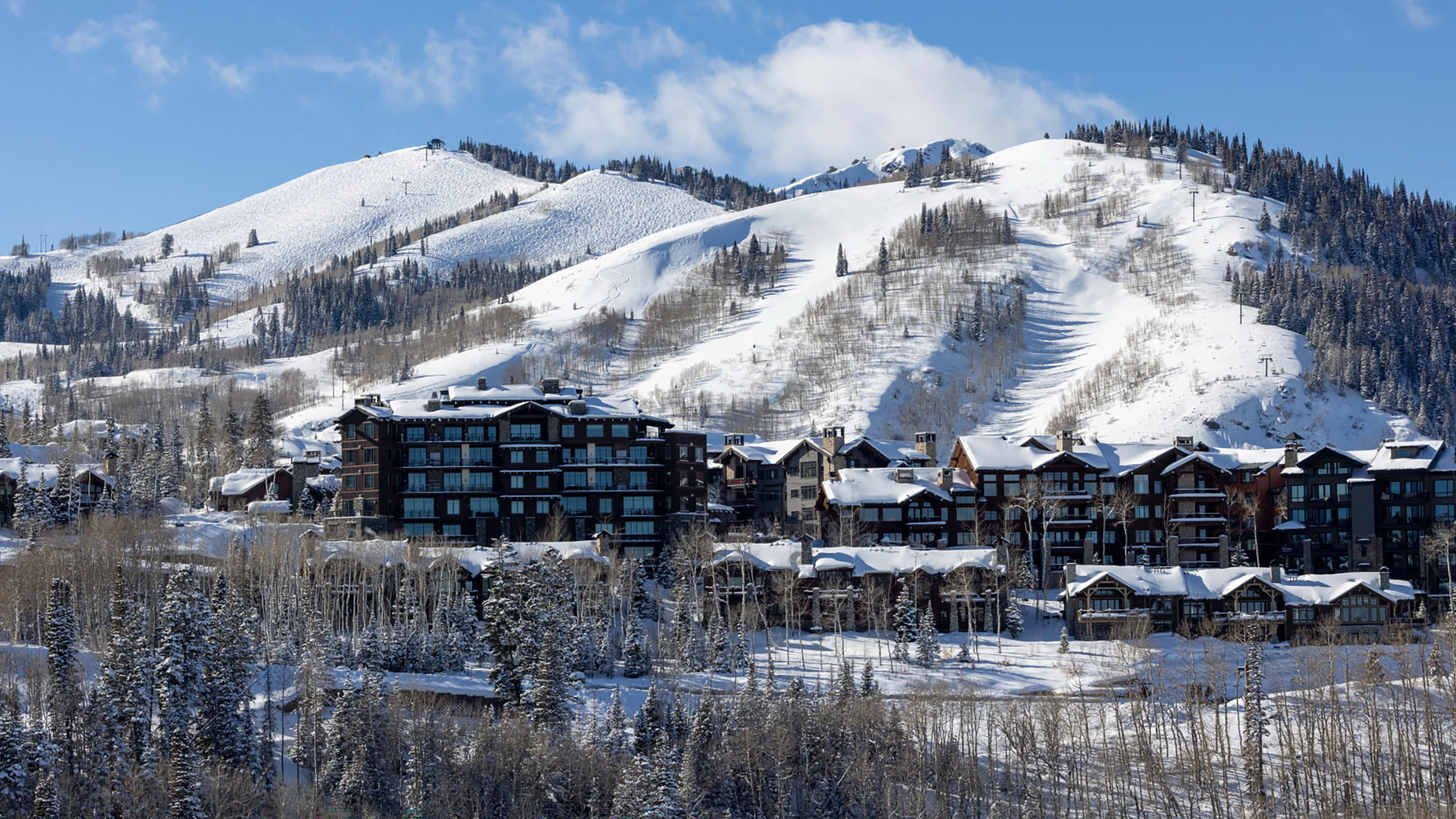 Empire Pass lodging properties during the winter season.