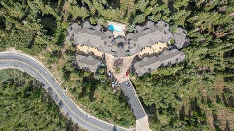 Ontario Lodge drone shot in the summer.