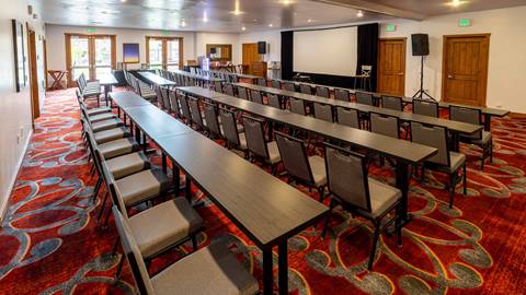 Silver Baron Lodge conference room with projector.