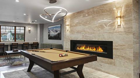 Deer Valley's Silver Strike Lodge pool table.