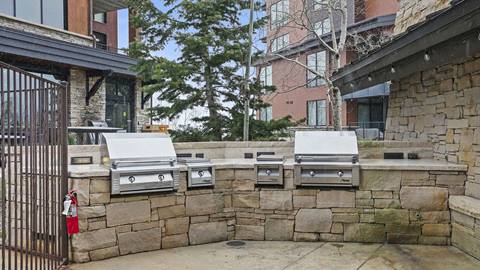 Deer Valley's Silver Strike Lodge outdoor grill.
