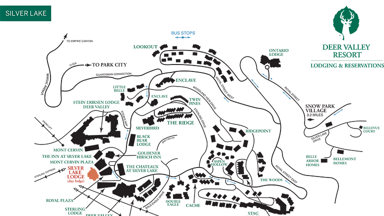 Image of a map of Silver Lake Village area
