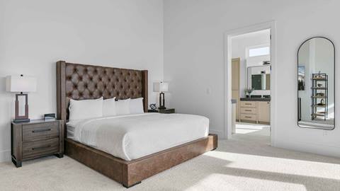 Master bedroom in Deer Valley's luxury lodging property SkyRidge 1152