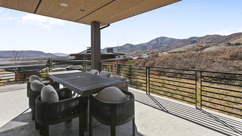Private deck at Deer Valley lodging property SkyRidge 1245