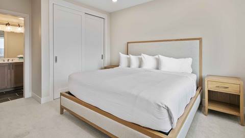 King bedroom in SkyRidge 1307 at Deer Valley Resort.