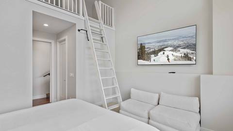 King bedroom with loft in SkyRidge 1307 at Deer Valley Resort.