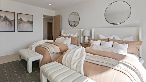 Double bedroom inside Deer Valley's luxury lodging property, SkyRidge 1643.