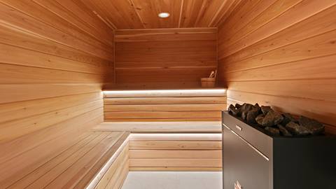 Sauna inside Deer Valley's luxury lodging property, SkyRidge 1643.