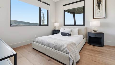 Bedroom in Deer Valley's luxury lodging property SkyRidge 1708.