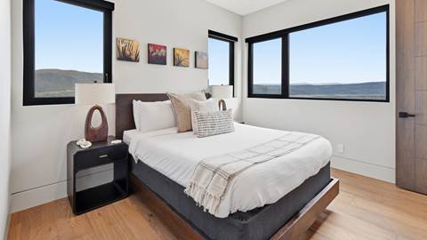 Bedroom in Deer Valley's luxury lodging property SkyRidge 1708.